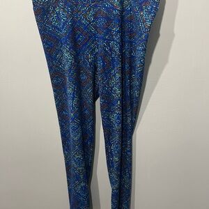 LuLaRoe Blue Patterned Leggings